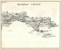 Mackinac County, Portage, Garfield, Newton, Hudson, Moran, Marquette, Clark, Brevort, Hendricks, Cedarville, Michigan State Atlas 1930c